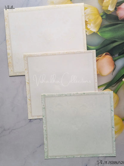 Flower Hindu Muslim Christian Jain Sikh Mehndi Green Colored wedding invitation Cards GS-5040