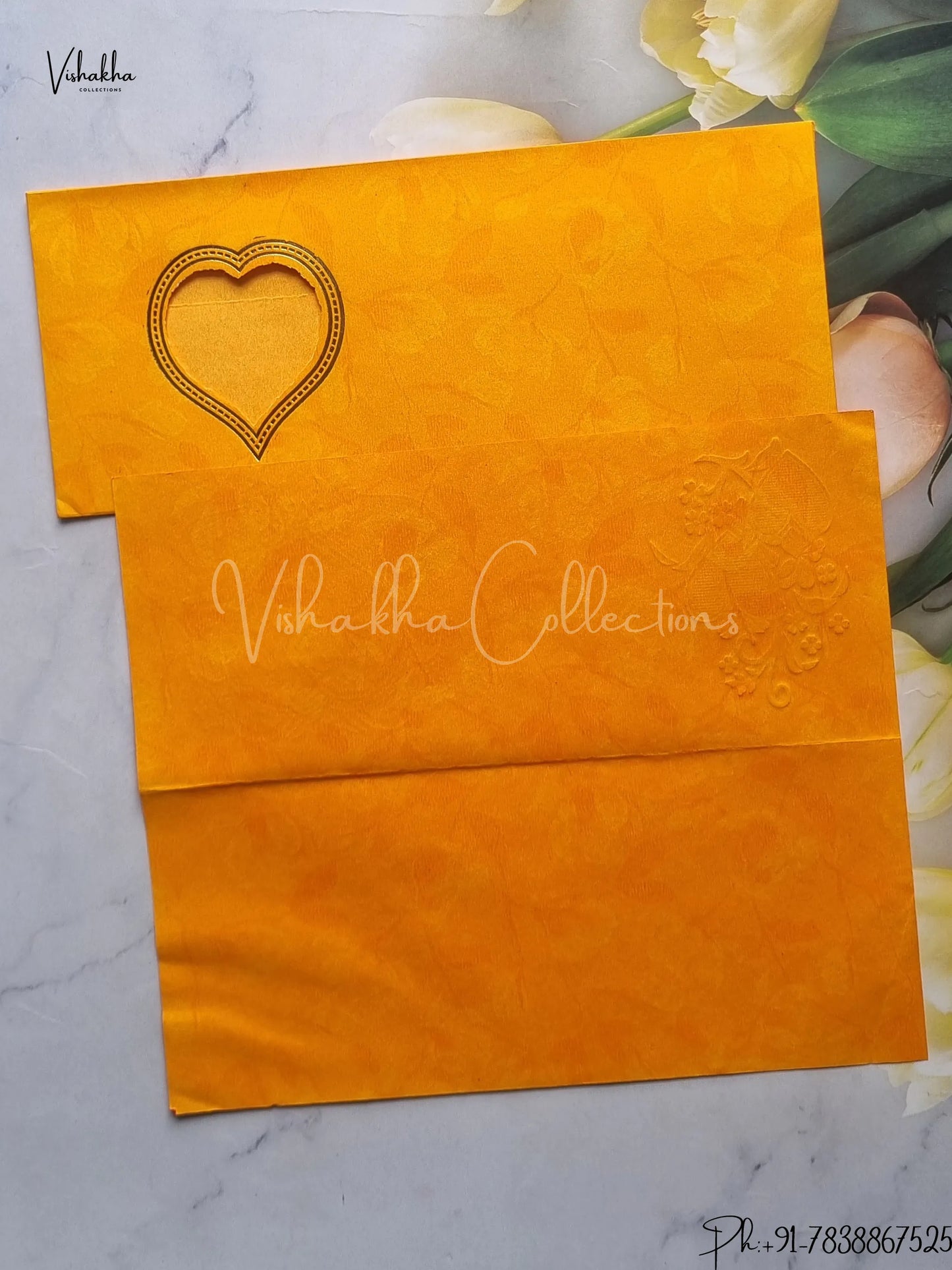 Hindu Muslim Christian Jain Sikh Red And Yellow Colored wedding invitation Cards GS-64