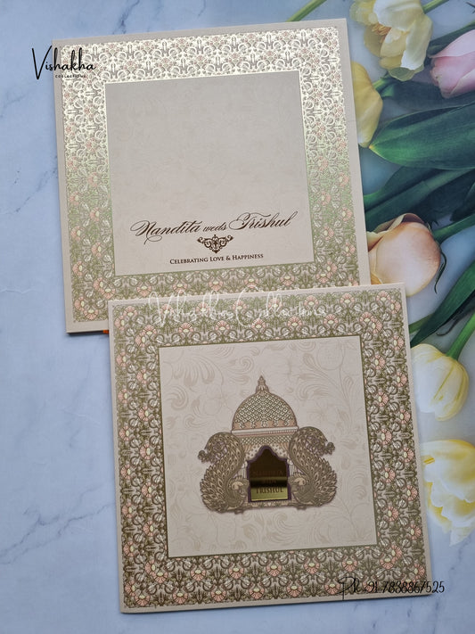 Hindu Muslim Christian Sikh Colored invitation Cards LN-748