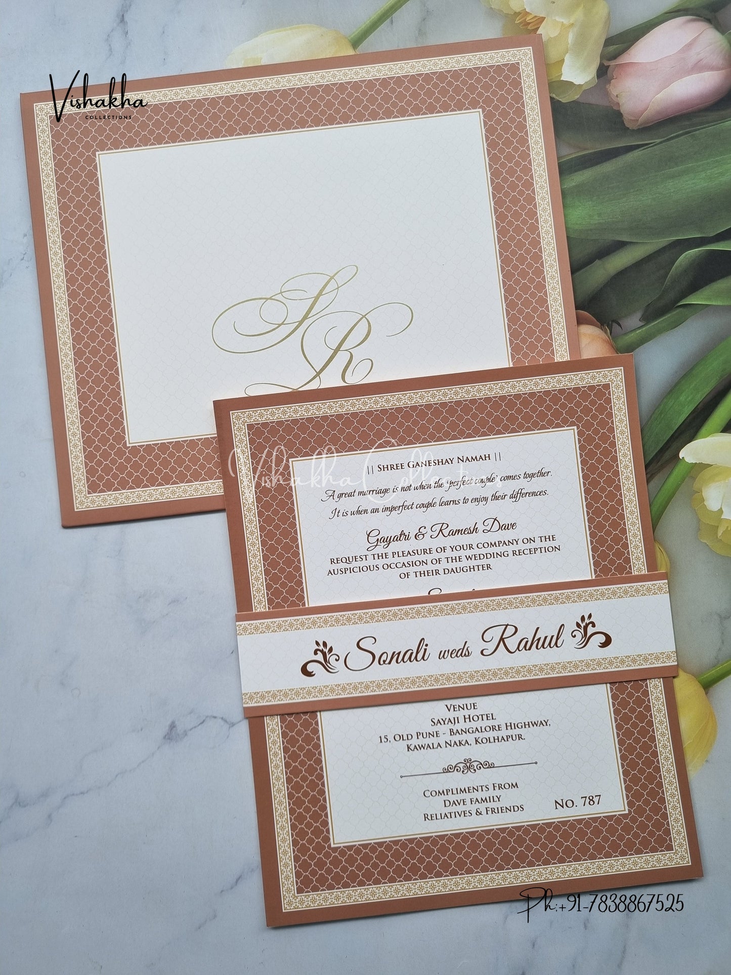 Hindu Muslim Christian Sikh Colored invitation Cards LN-787