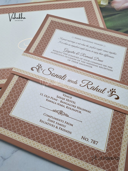 Hindu Muslim Christian Sikh Colored invitation Cards LN-787