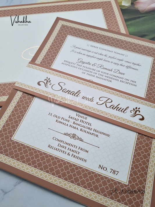 Hindu Muslim Christian Sikh Colored invitation Cards LN-787