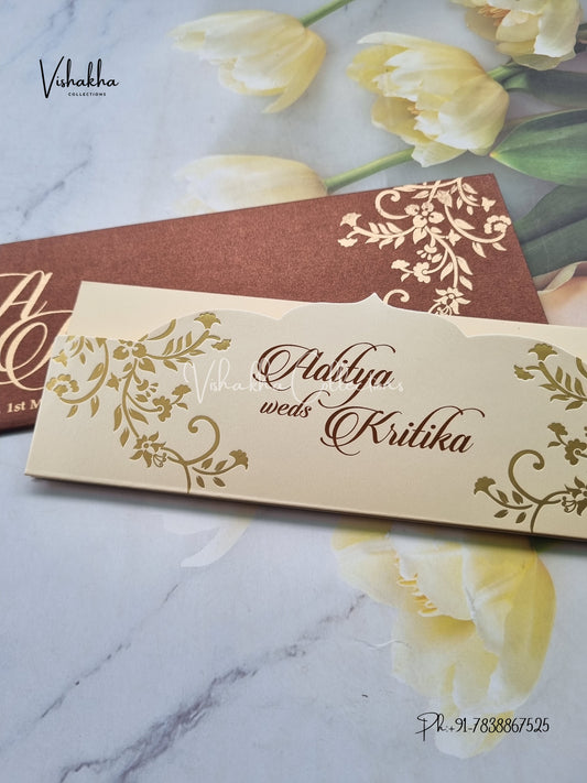 Single Insert Hindu Muslim Christian Sikh invitation Cards LN-807