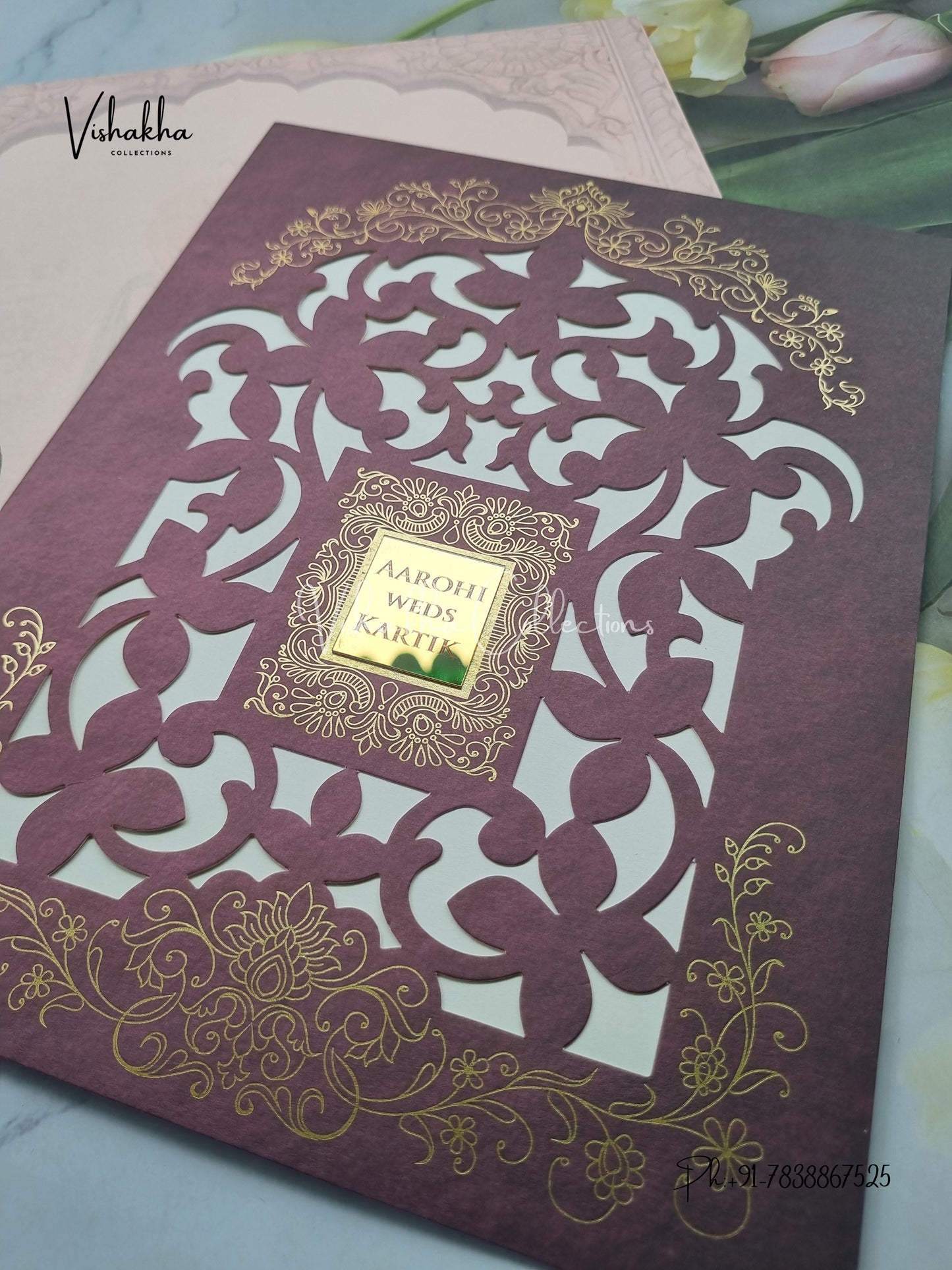 Dulah Dulhan Hindu Sikh Colored invitation Cards LN-815