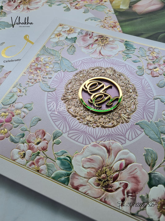 Dulah Dulhan Hindu Muslim Christian Sikh Colored invitation Cards LN-857