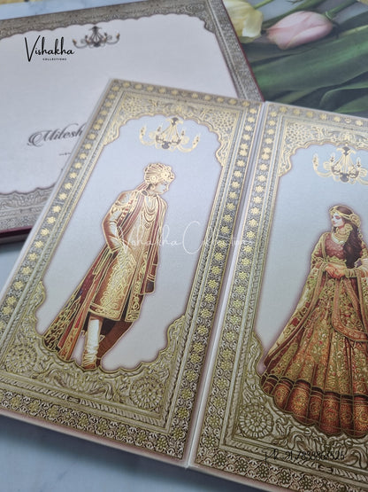 Dulah Dulhan Hindu Sikh Padded invitation Cards LN-860