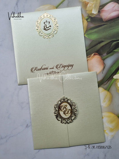 Double Door Hindu Muslim Christian Sikh invitation Cards LN-892