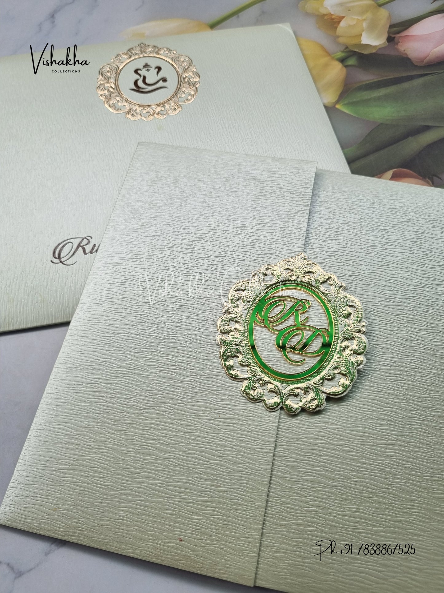 Double Door Hindu Muslim Christian Sikh invitation Cards LN-892