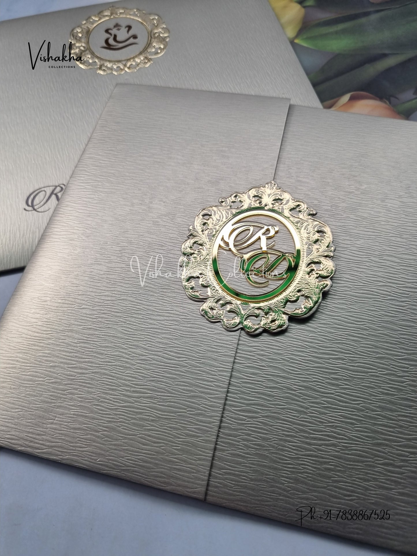 Double Door Hindu Muslim Christian Sikh invitation Cards LN-893