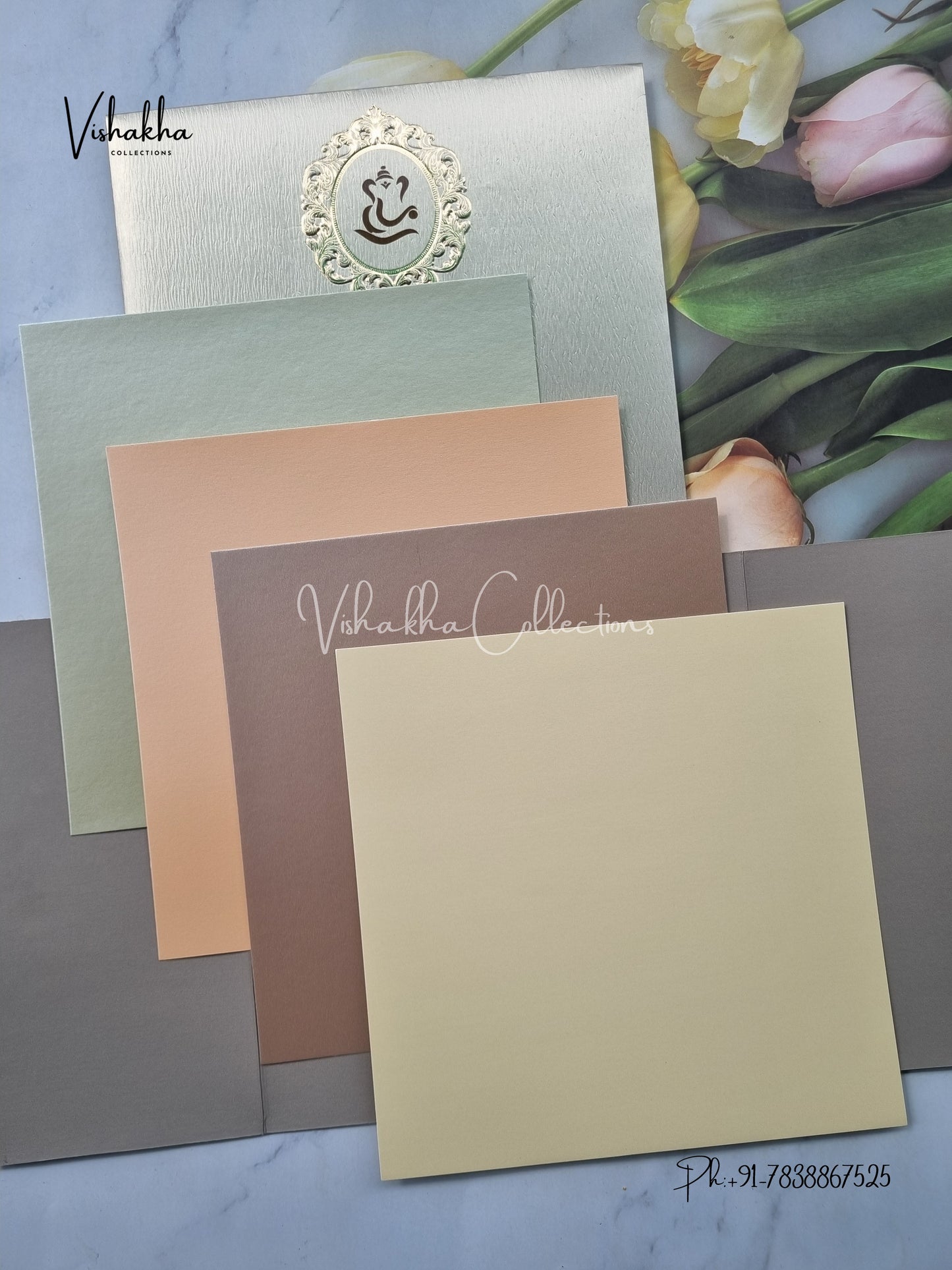 Double Door Hindu Muslim Christian Sikh invitation Cards LN-893