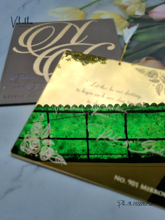 Hindu Muslim Christian Sikh Acrylic invitation Cards LN-906