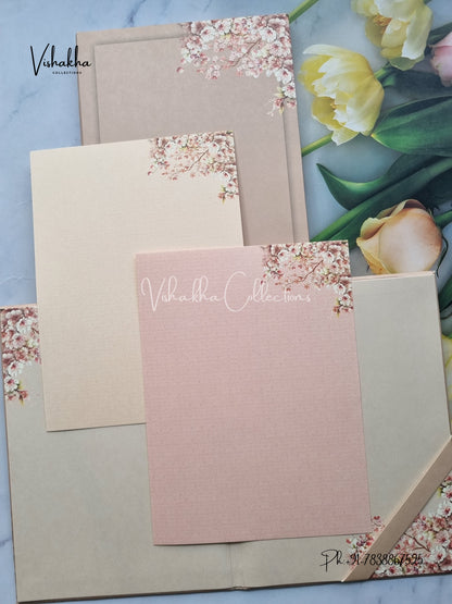 Hathi Hindu Muslim Christian Sikh Padded Colored invitation Cards LN-914