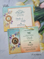 Flower Hindu Muslim Christian Sikh Light Blue And Yellow Colored invitation Cards NA-1125-137