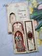 Semi Box Dulah Dulhan Double Door Hindu Light Brown Colored invitation Cards NA-1125-75