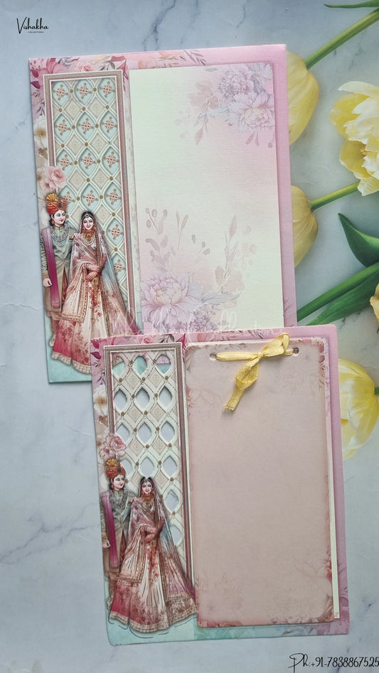 Dulah Dulhan Hindu Sikh wedding invitation Cards SCH-137
