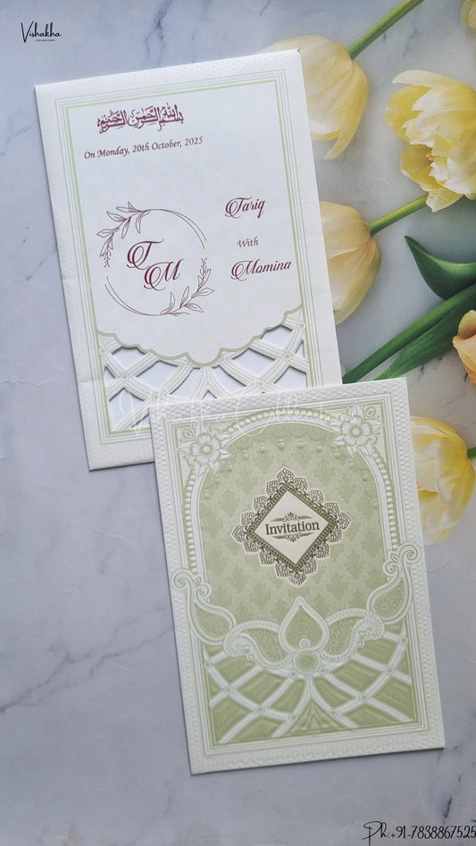 Hindu Muslim Christian Jain Sikh wedding invitation Cards SCH-176