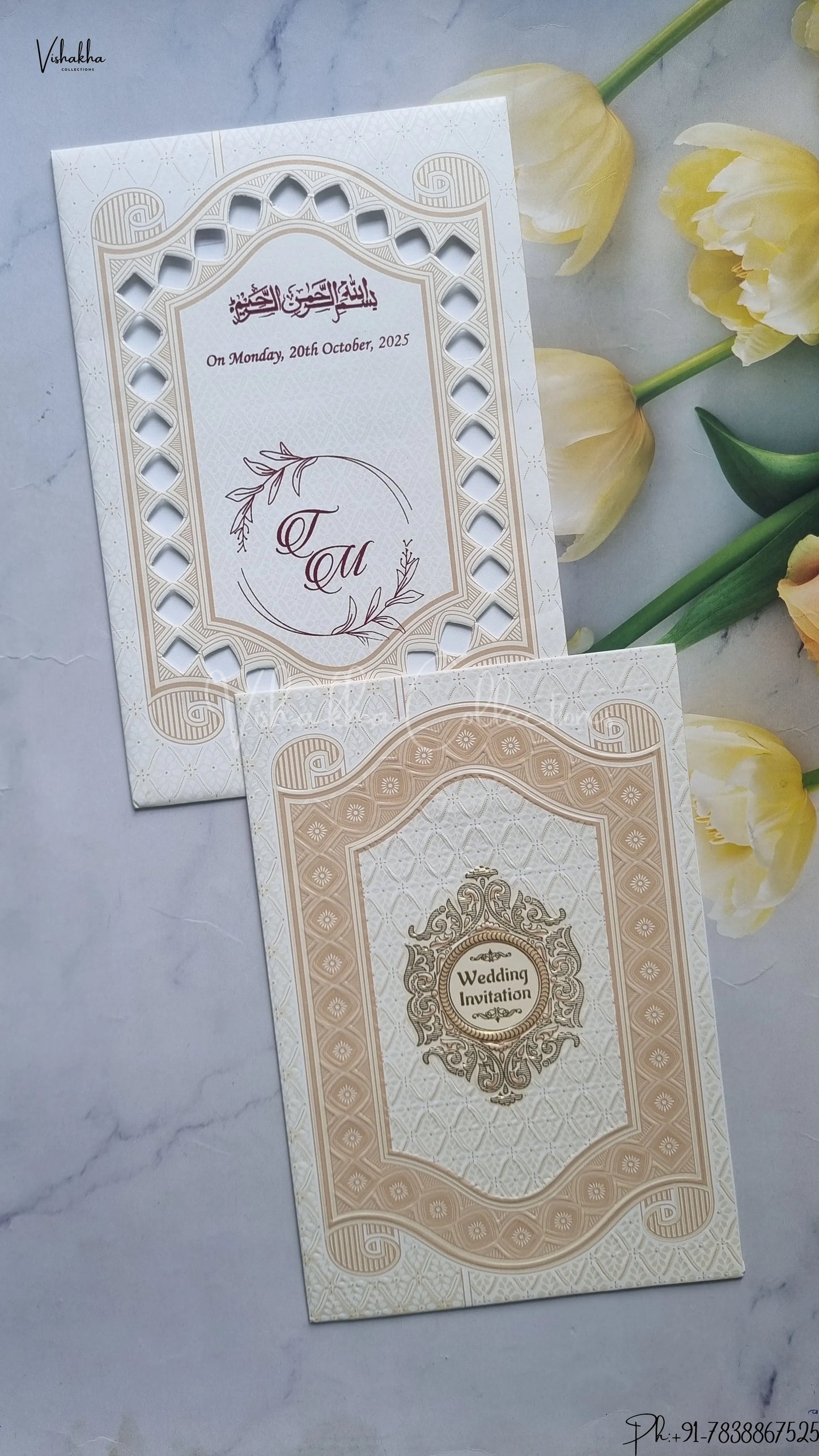 Hindu Muslim Christian Jain Sikh wedding invitation Cards SCH-178