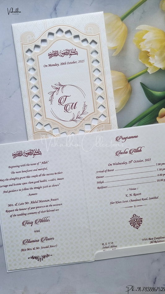 Hindu Muslim Christian Jain Sikh wedding invitation Cards SCH-178