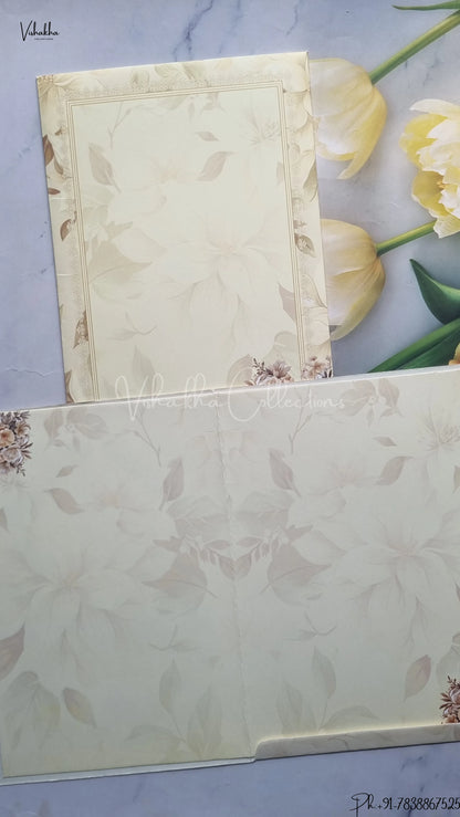 Ganesh Ji Flower Hindu Sikh wedding invitation Cards SCH-2354