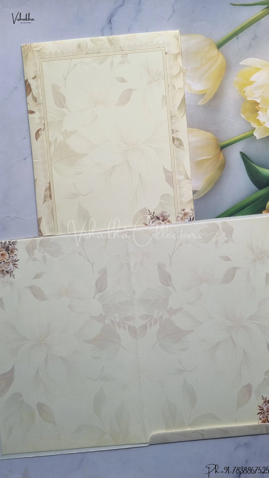 Ganesh Ji Flower Hindu Sikh wedding invitation Cards SCH-2354