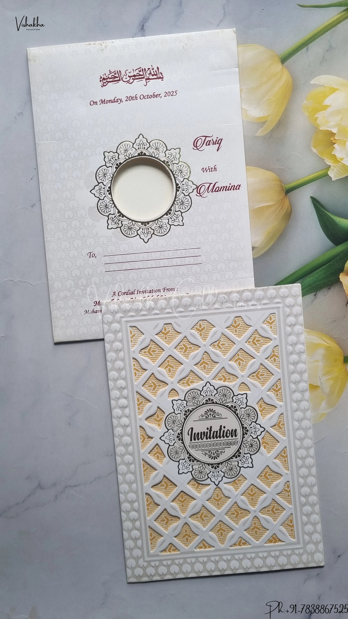 Hindu Muslim Christian Jain Sikh wedding invitation Cards SCH-304
