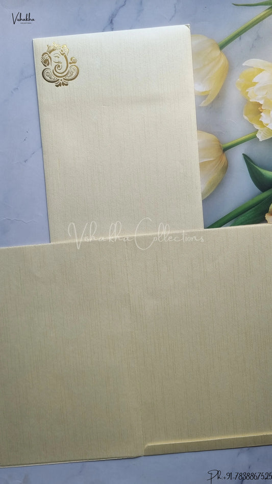 Radha Krishna Ganesh Ji Hindu wedding invitation Cards SCH-322