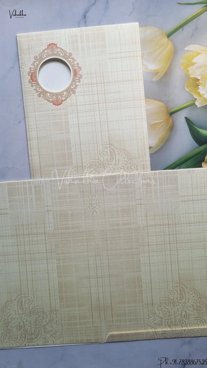 Radha Krishna Ganesh Ji Hindu wedding invitation Cards SCH-703