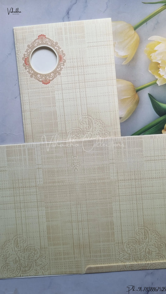 Radha Krishna Ganesh Ji Hindu wedding invitation Cards SCH-703