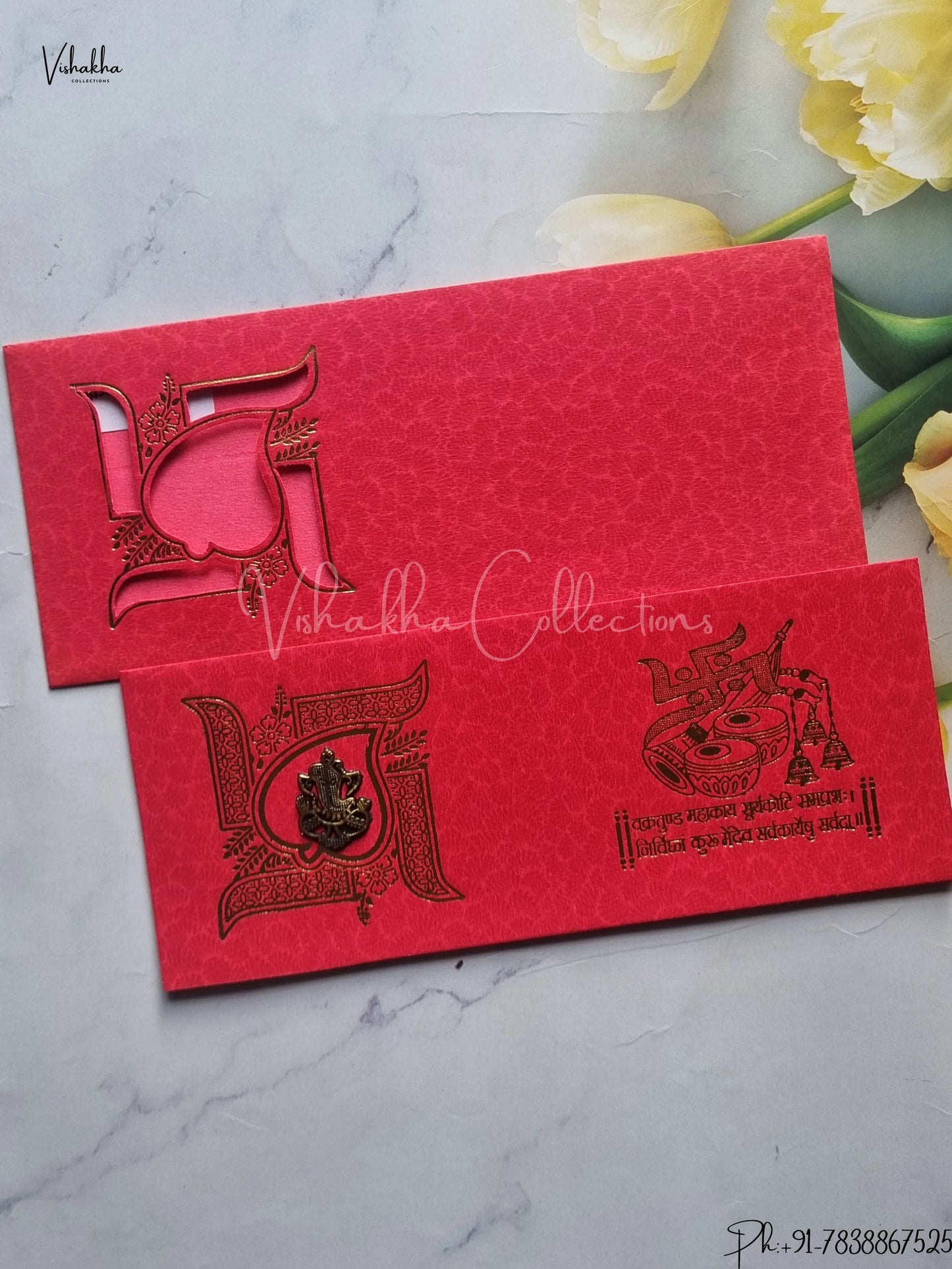 Ganesh Ji Hindu wedding invitation Cards SCH-UN001