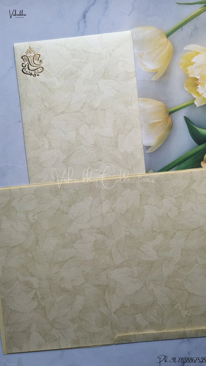 Ganesh Ji Hindu Jain wedding invitation Cards SCH-UN003