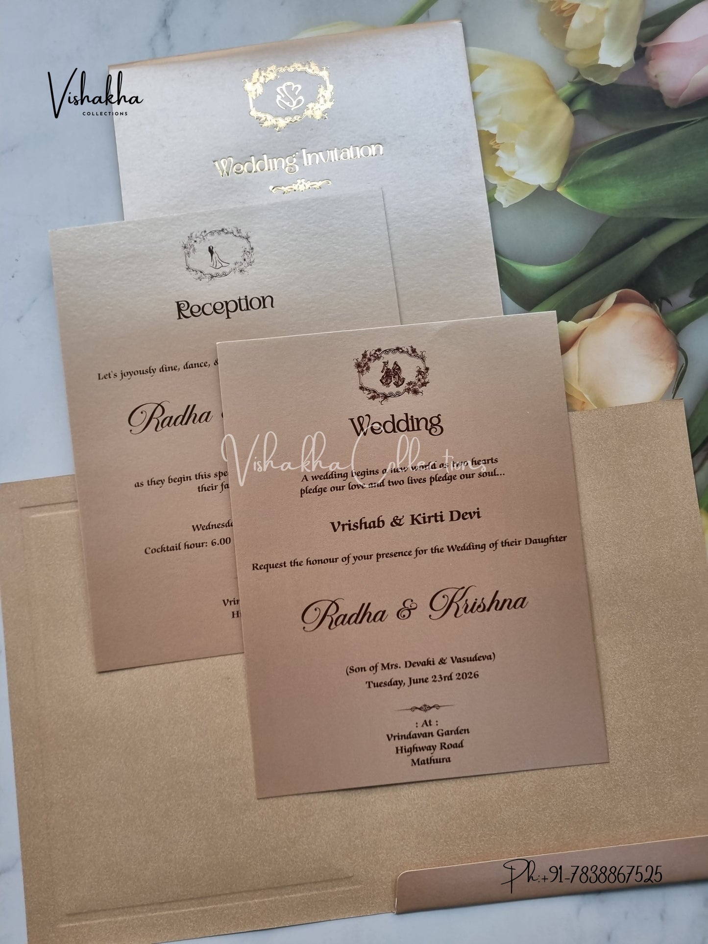 Hindu Muslim Christian Sikh invitation Cards SN-127