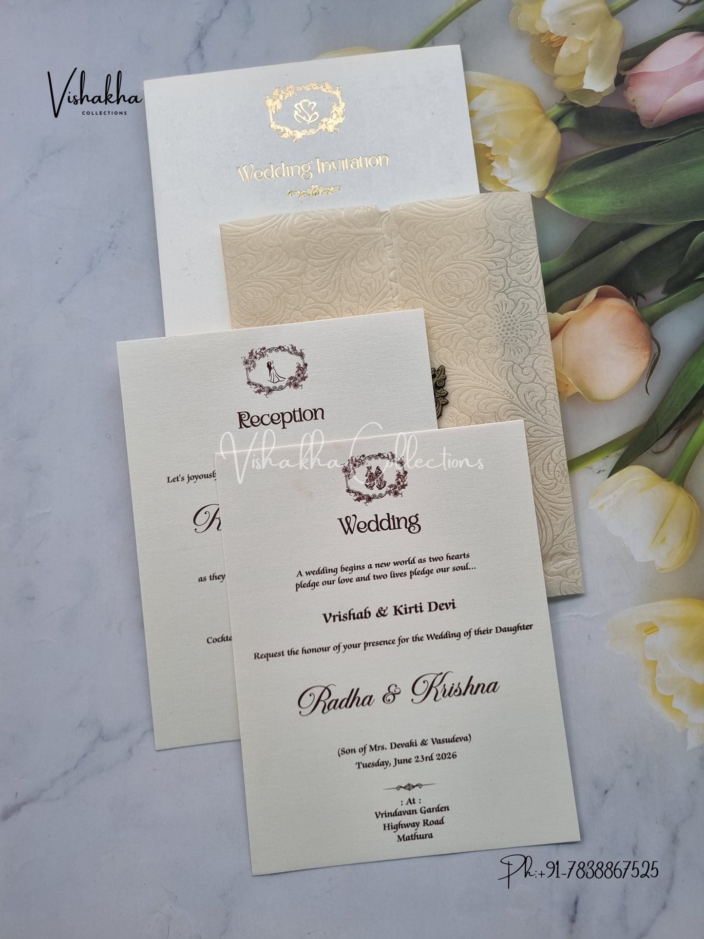 Hindu Muslim Christian Sikh invitation Cards SN-129