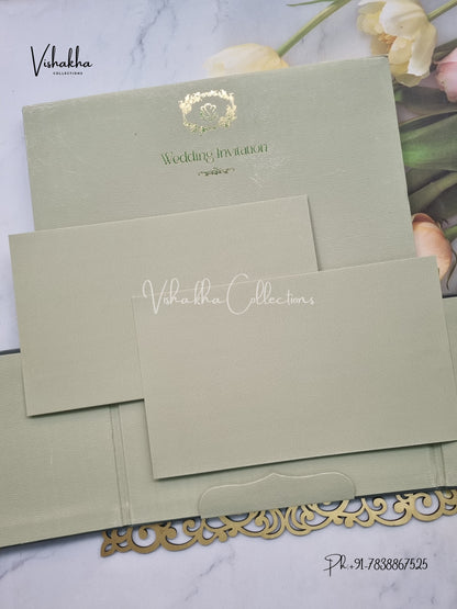 Hindu Muslim Christian Sikh Padded MDF Board Laser Cut invitation Cards SN-136