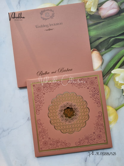 Hindu Muslim Christian Sikh Padded invitation Cards SN-137