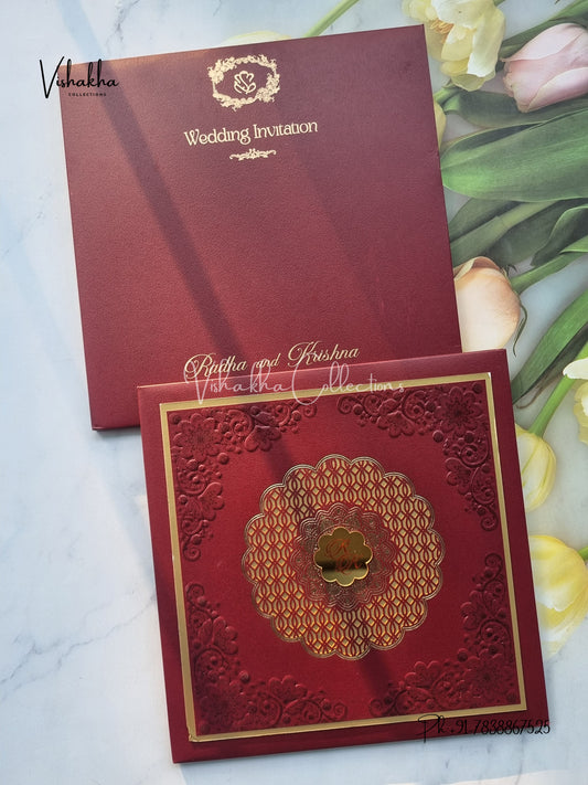 Hindu Muslim Christian Sikh Padded invitation Cards SN-138