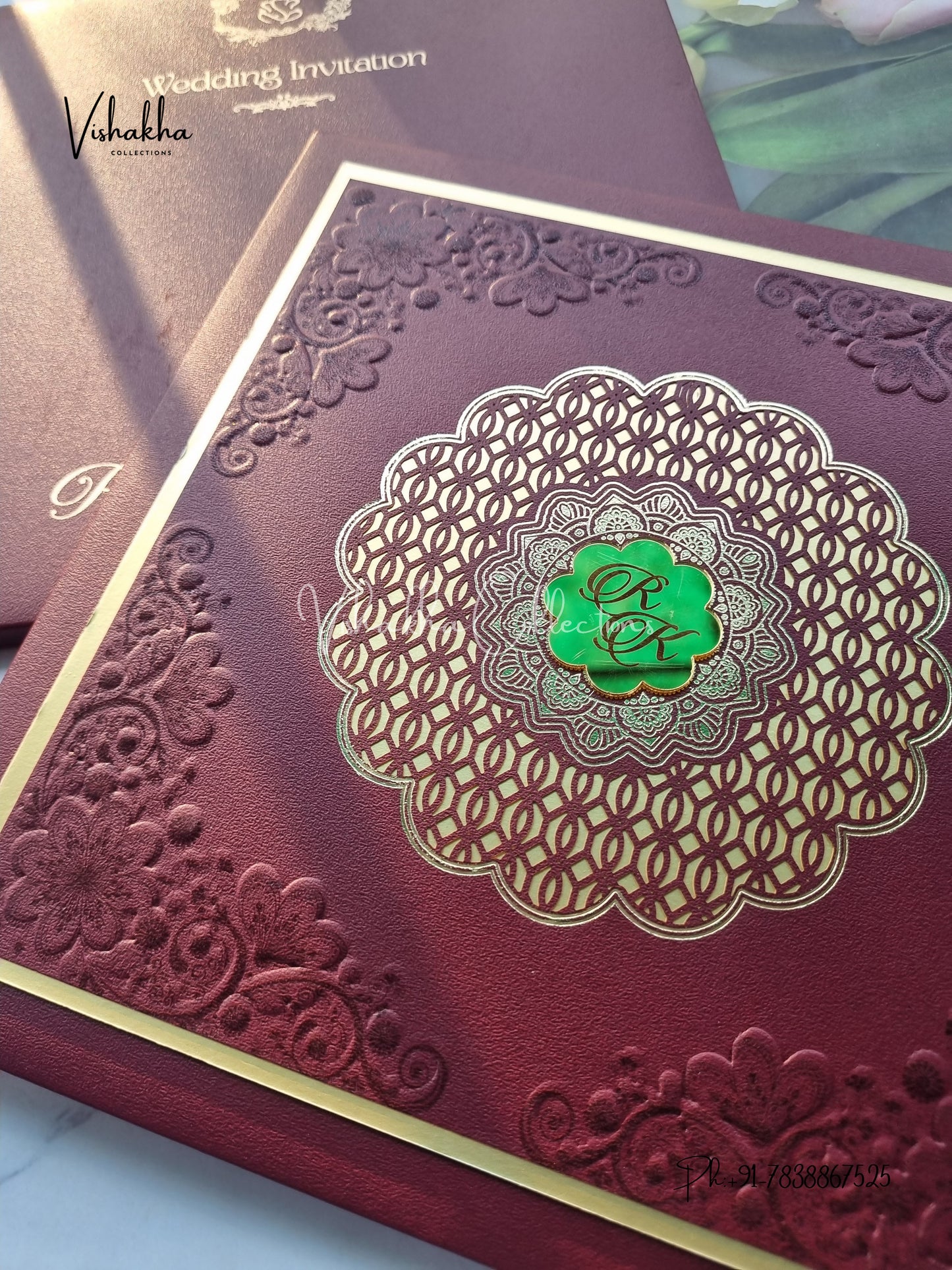 Hindu Muslim Christian Sikh Padded invitation Cards SN-138