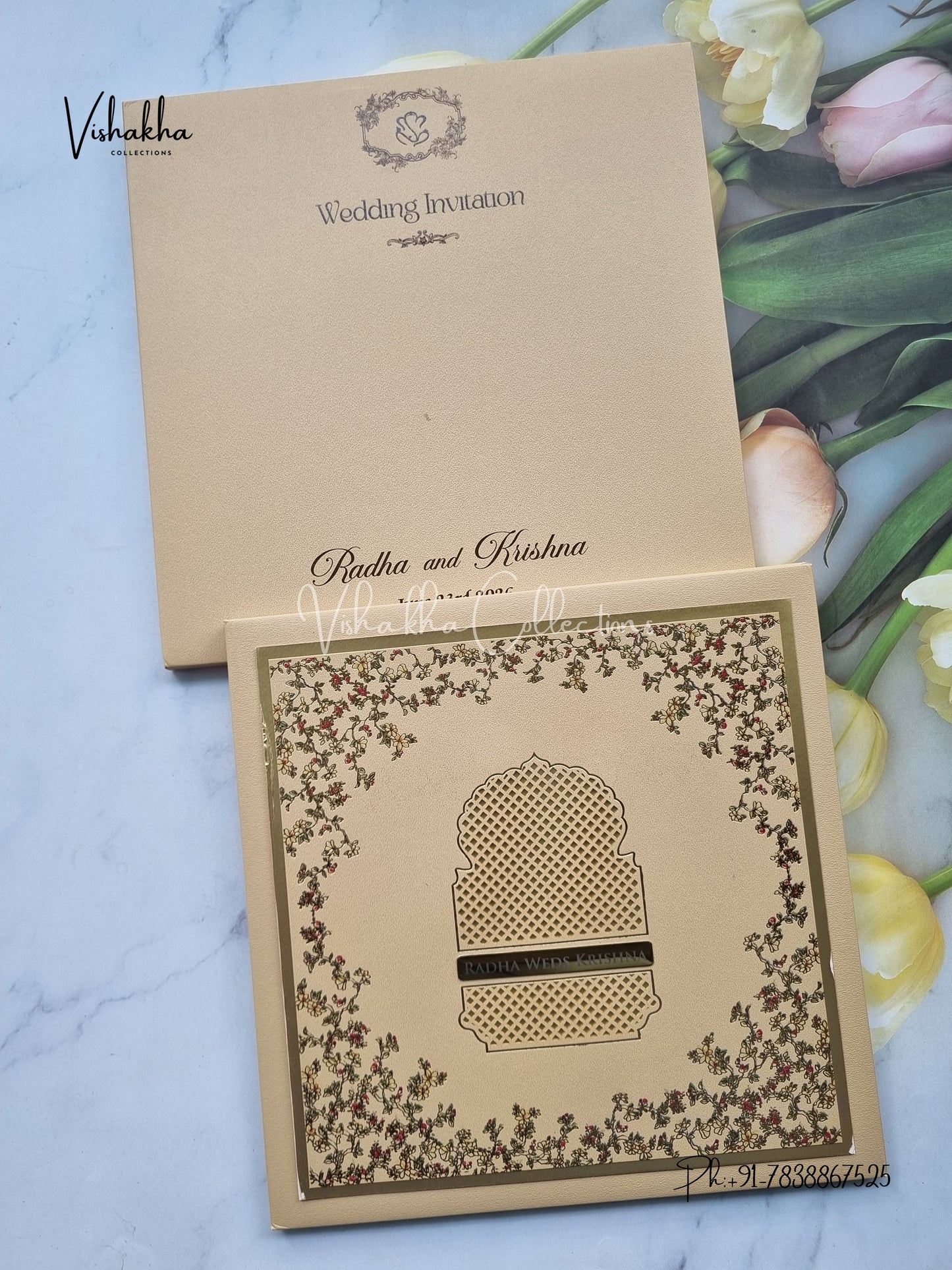 Hindu Muslim Christian Sikh Padded invitation Cards SN-139