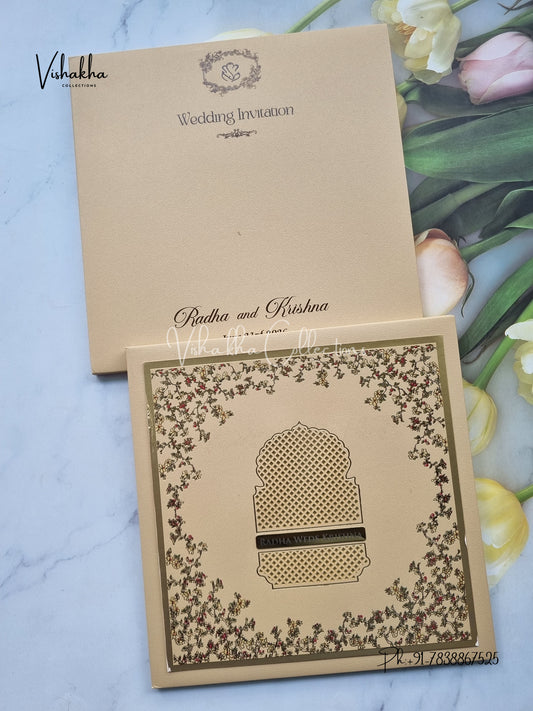 Hindu Muslim Christian Sikh Padded invitation Cards SN-139