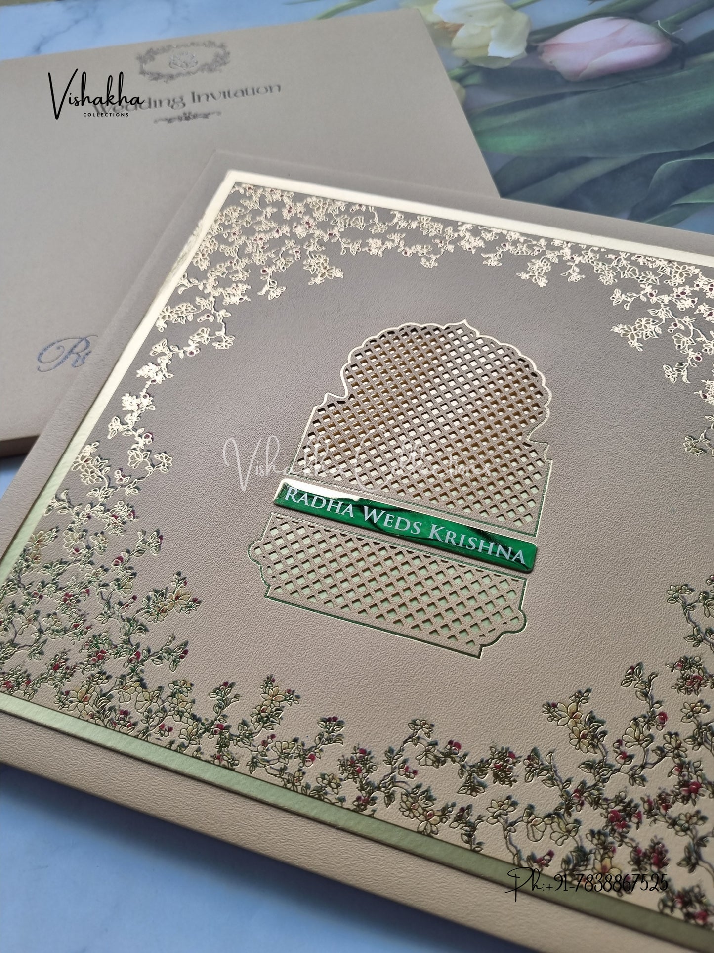 Hindu Muslim Christian Sikh Padded invitation Cards SN-139