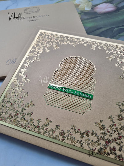 Hindu Muslim Christian Sikh Padded invitation Cards SN-139