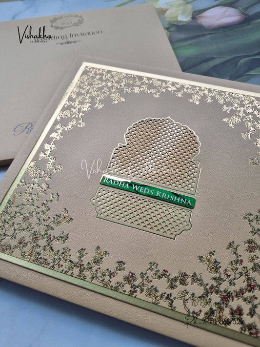 Hindu Muslim Christian Sikh Padded invitation Cards SN-139