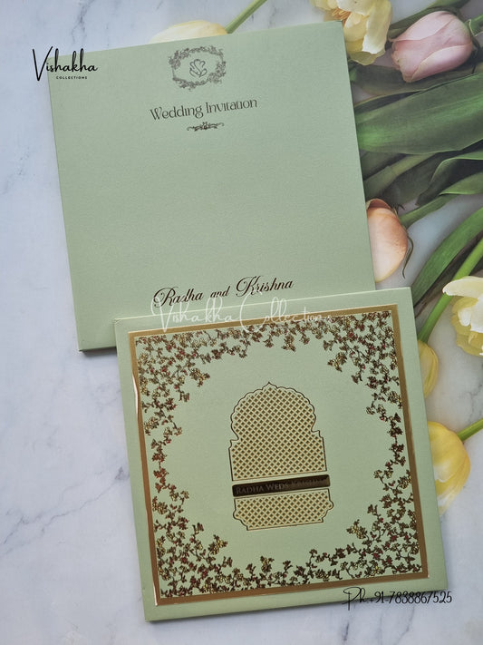 Hindu Muslim Christian Sikh Padded invitation Cards SN-140