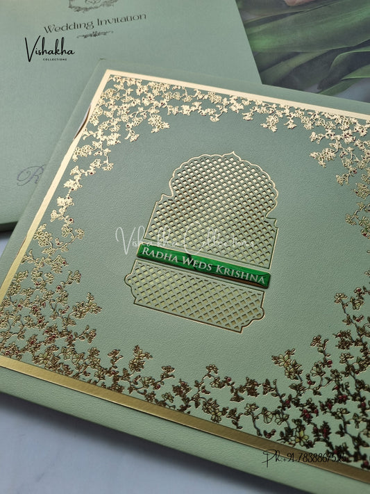 Hindu Muslim Christian Sikh Padded invitation Cards SN-140