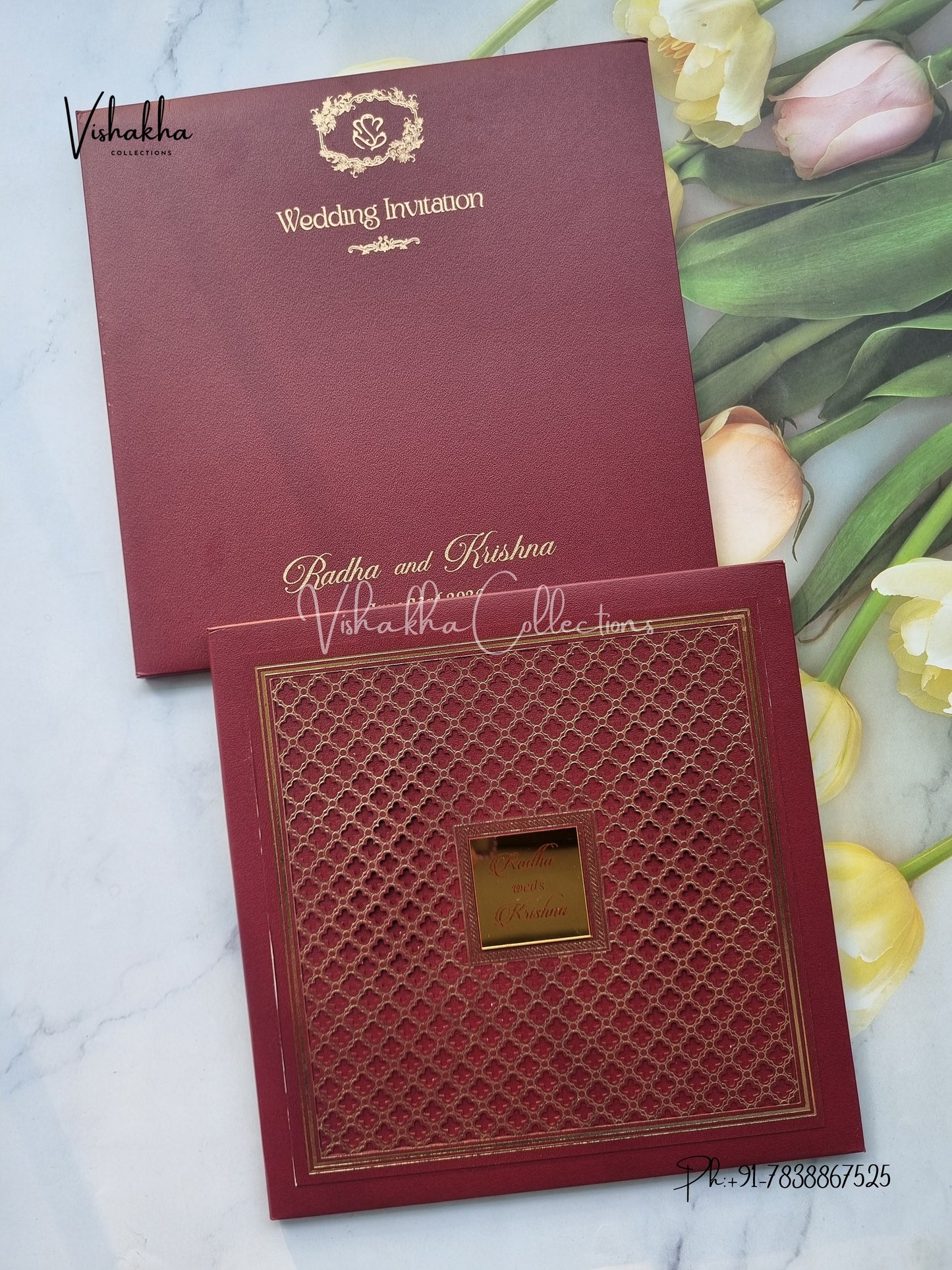 Hindu Muslim Christian Sikh Padded invitation Cards SN-142