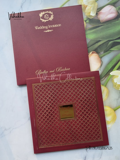 Hindu Muslim Christian Sikh Padded invitation Cards SN-142