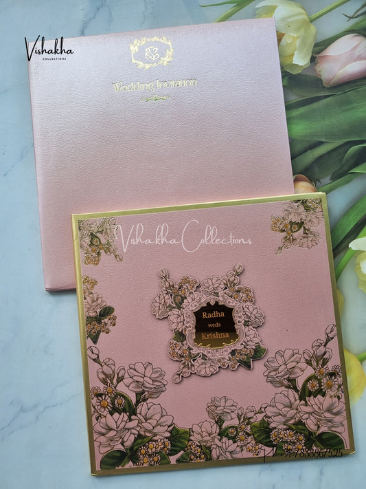 Hindu Muslim Christian Sikh Padded MDF Board Laser Cut Colored invitation Cards SN-146