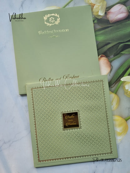 Hindu Muslim Christian Sikh Padded invitation Cards SN-157