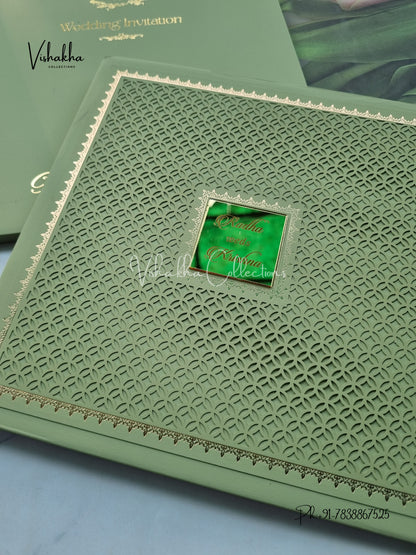 Hindu Muslim Christian Sikh Padded invitation Cards SN-157