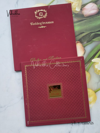 Hindu Muslim Christian Sikh Padded invitation Cards SN-158