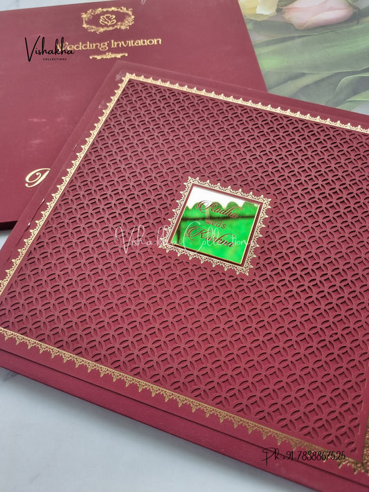 Hindu Muslim Christian Sikh Padded invitation Cards SN-158